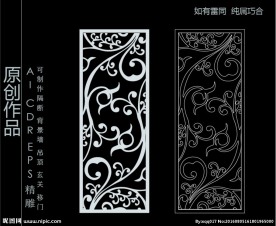 镂空雕花 移门图案  隔断图案