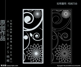 镂空雕花 移门图案  隔断图案