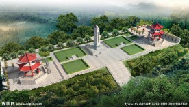 烈士陵园鸟瞰图