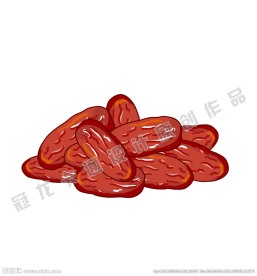 手绘椰枣矢量图