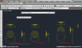 家具铜拉手 cad