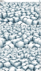 三维起伏的建筑立方体