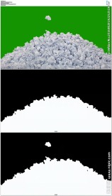 扔废纸绿屏抠像