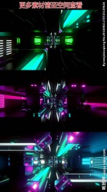 科技城市隧道循环动态背景视频