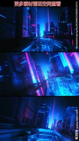 未来科技城市循环动态背景视频