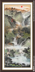 竖幅山水画