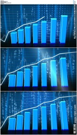 股市上涨柱状图上升动态视频素材
