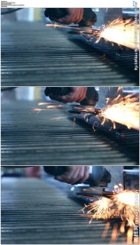 工业生产切割火花