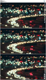 夜晚城市车流光斑