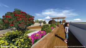 特色休闲屋顶花园景观效果图