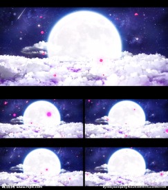 中秋月圆动态背景视频