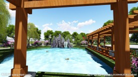 特色亭台楼阁水榭假山景观