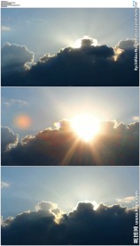 阳光透过乌云云层