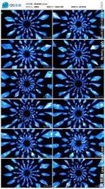 蓝色水晶超炫丽节奏万花筒视频素