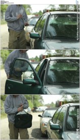 小偷开车门偷窃