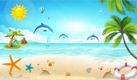 夏日沙滩海景
