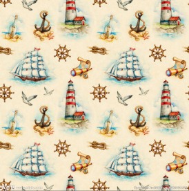 海洋风  灯塔  航海 地中海