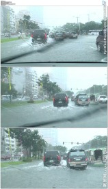 菲律宾被洪水淹没的街道