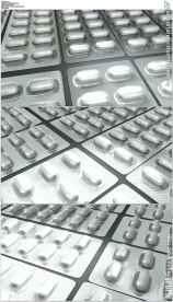 旋转的白色药片