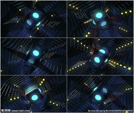 旋转立方体VJ背景