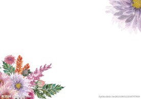 水彩花卉边框