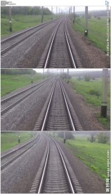 火车铁路向前行驶