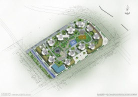 小区规划彩色平面图