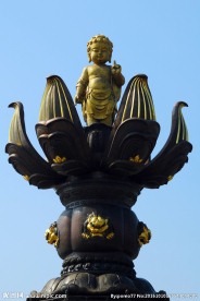 灵山大佛九龙灌浴近景