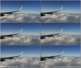 高空拍摄飞机窗外景色