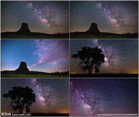 夜晚天空银河美景