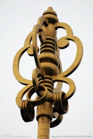 九华山地藏菩萨九环锡杖高清特写