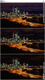 澳大利亚黄昏夜晚城市车流