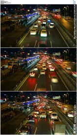 伊斯坦布尔夜晚城市车流