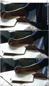 肯尼亚非洲学生上课写字