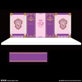 紫色婚礼背景设计