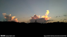 日落的红色云层 延时