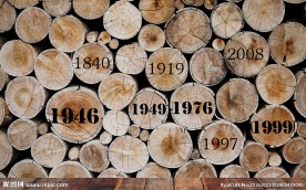 圆木木纹怀旧背景墙