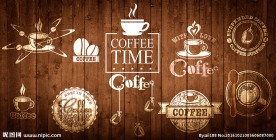 木板系列咖啡厅背景墙