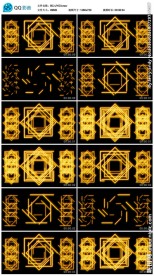 旋转正方形动感黄色舞台背景视频