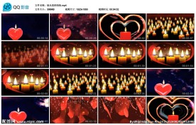 红烛爱心花瓣公益广告背景视频