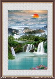 风景画流水