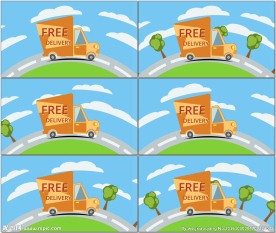 物流运输全球快递动画