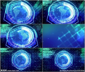 数字科技地球信息面板