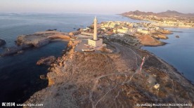 航拍镜头中的海岸