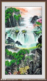 国画山水 流水