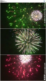 夜空中的彩色烟花