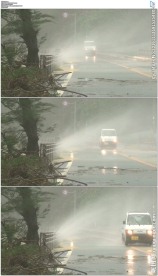 面包车驶过喷水公路