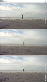 一个人在苍茫海滩上