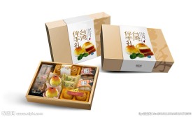 蛋黄酥包装平面展开图