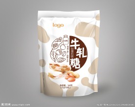 牛轧糖自立袋展开图